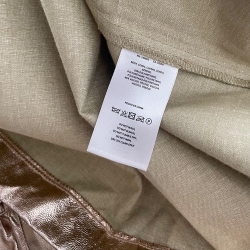 NWT!!‎ Anthropologie MARE MARE Shine Faux Leather Shirt Dress Pearl Metallic XS