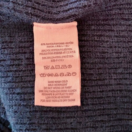 FREE PEOPLE Softly Structured Solid Teal Sweater Turtleneck Tunic Knit‎ Medium