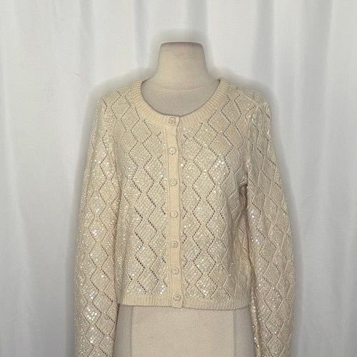 NWT!! Free People WE THE FREE Mermaid Cardi Cardigan Sweater Sequins Small