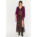 NWT!! FREE PEOPLE‎ Marina SoftSpun Cardi Cardigan Sweater Purple Wine Alpaca Small