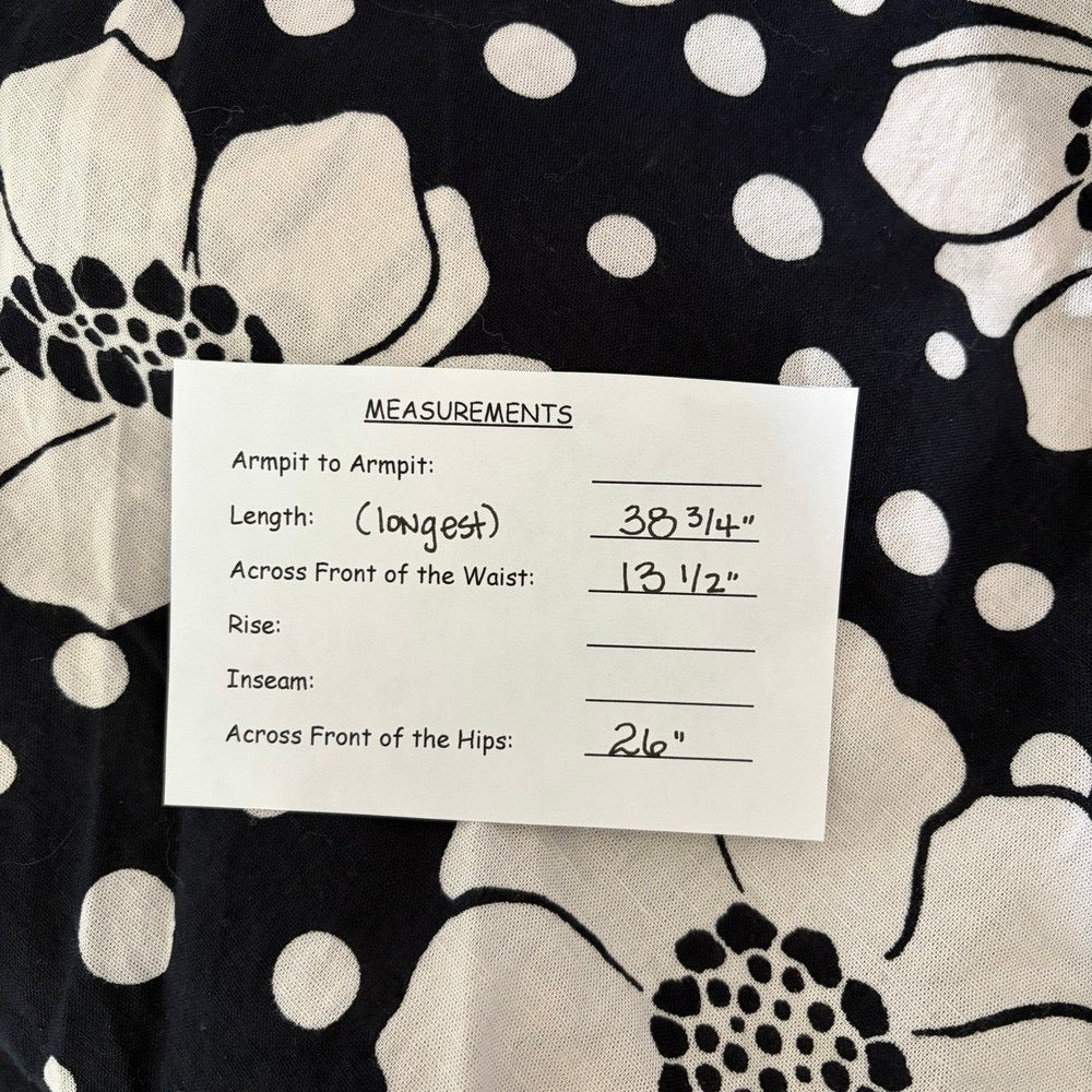 NWT!! FREE PEOPLE Poppy Printed Maxi Skirt Polka Dot‎ Floral Black White Medium