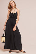 Anthropologie Moulinette Soeurs Brisbane Black Maxi Dress Large