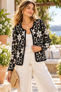 Boston Proper Crochet Floral Lace Jacket Small
