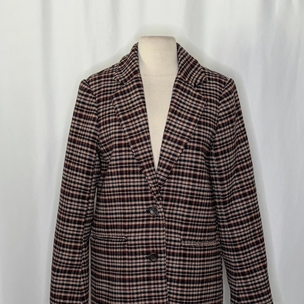 ABERCROMBIE & FITCH Heavyweight Wool Blend Blazer Coat Preppy Academia Small