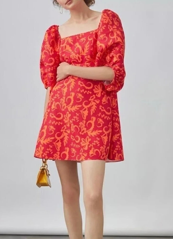 Sachin & Babi Floral Puff Sleeve Dress X-Large