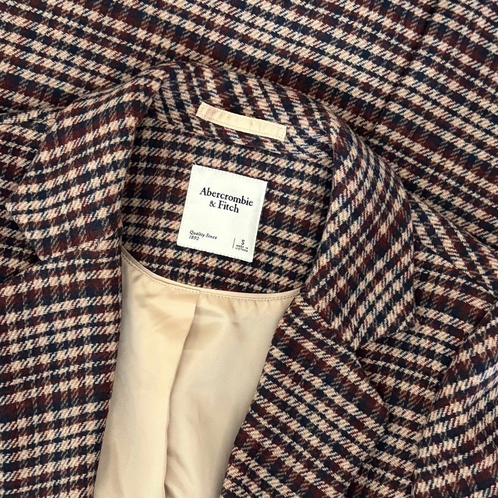 ABERCROMBIE & FITCH Heavyweight Wool Blend Blazer Coat Preppy Academia Small