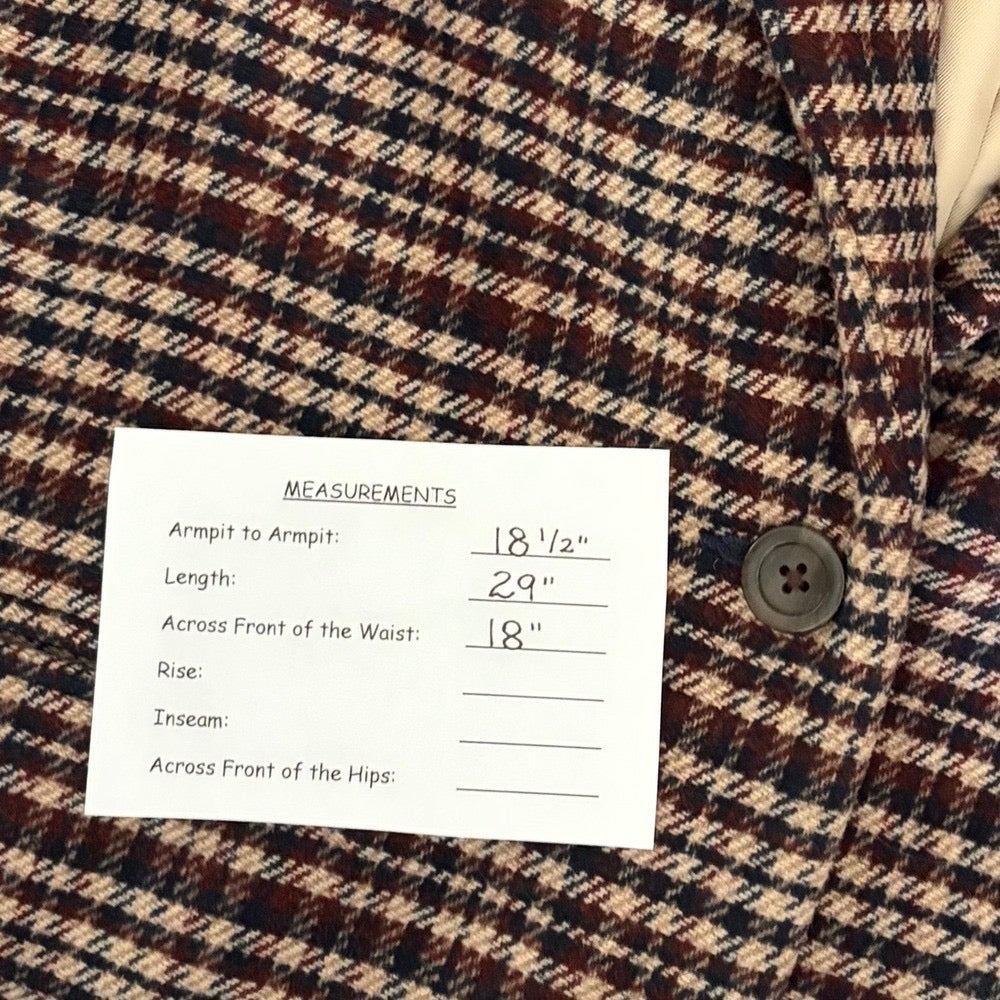 ABERCROMBIE & FITCH Heavyweight Wool Blend Blazer Coat Preppy Academia Small
