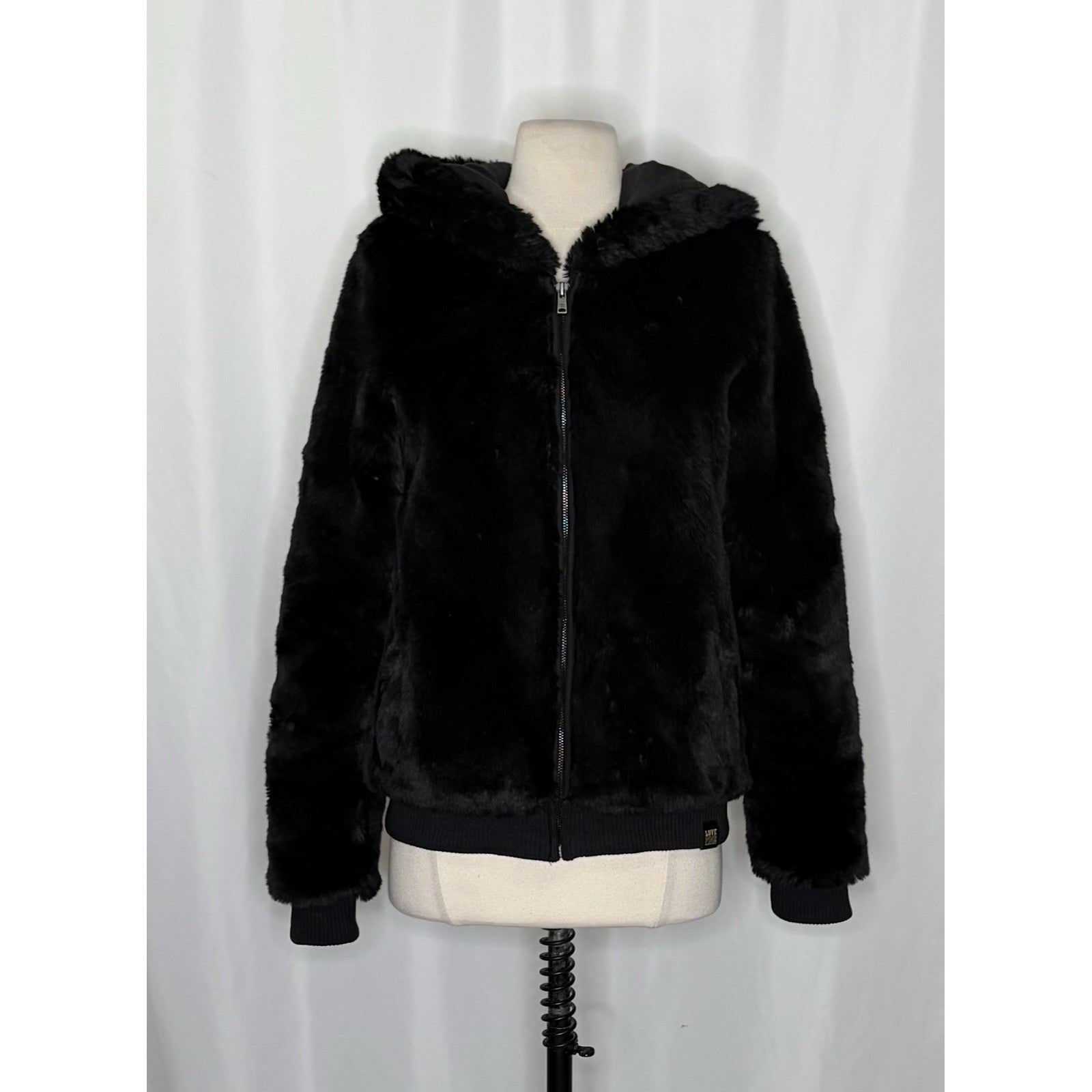 Victoria's Secret PINK Limited Edition Reversible Fur Coat Black Fashion Show S