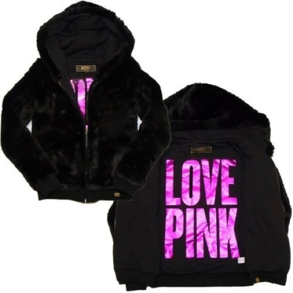 Victoria's Secret PINK Limited Edition Reversible Fur Coat Black Fashion Show S