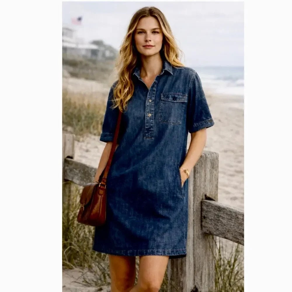 Polo Ralph Lauren Hannah Denim Dress Small