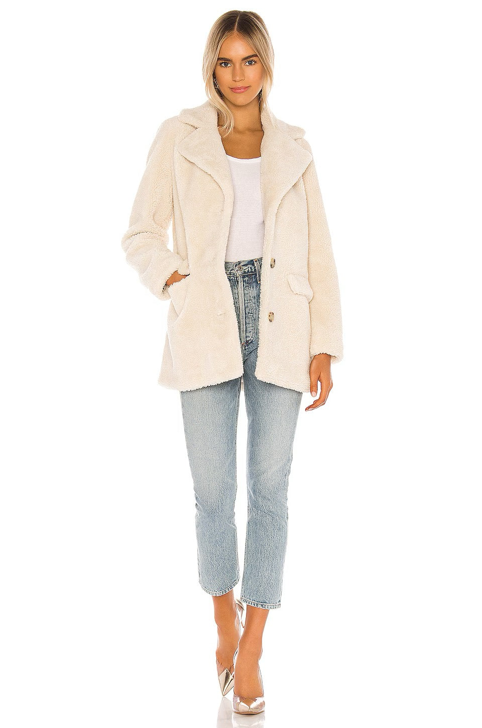Camila Coelho Katarina Teddy Coat L