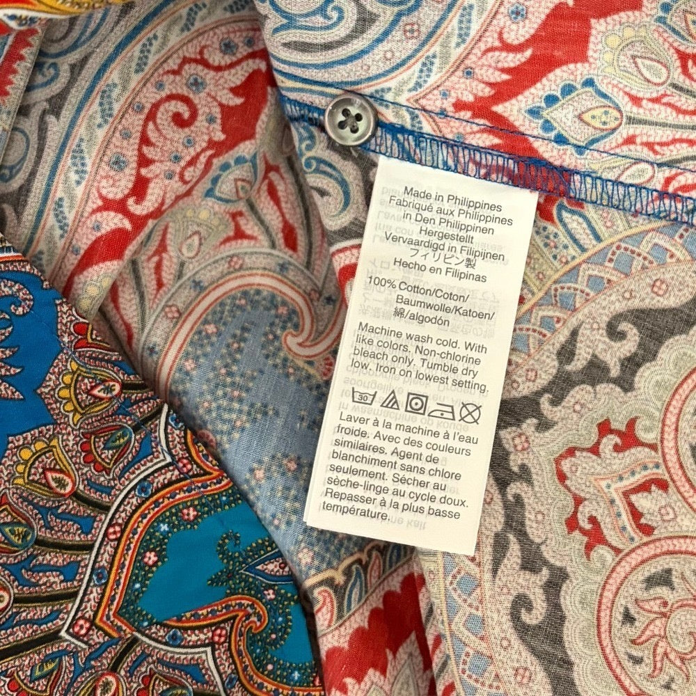 J.Crew Ratti Mediterranean Paisley Slim Perfect Shirt Size 2