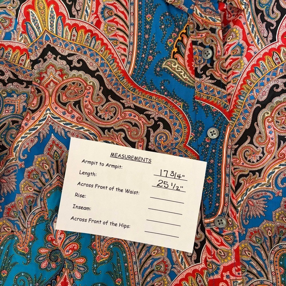 J.Crew Ratti Mediterranean Paisley Slim Perfect Shirt Size 2