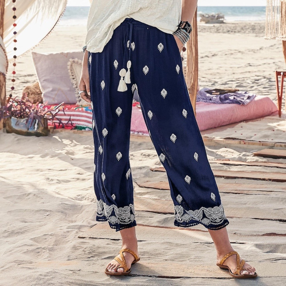 Sundance Le Meridien Embroidered Pants Large