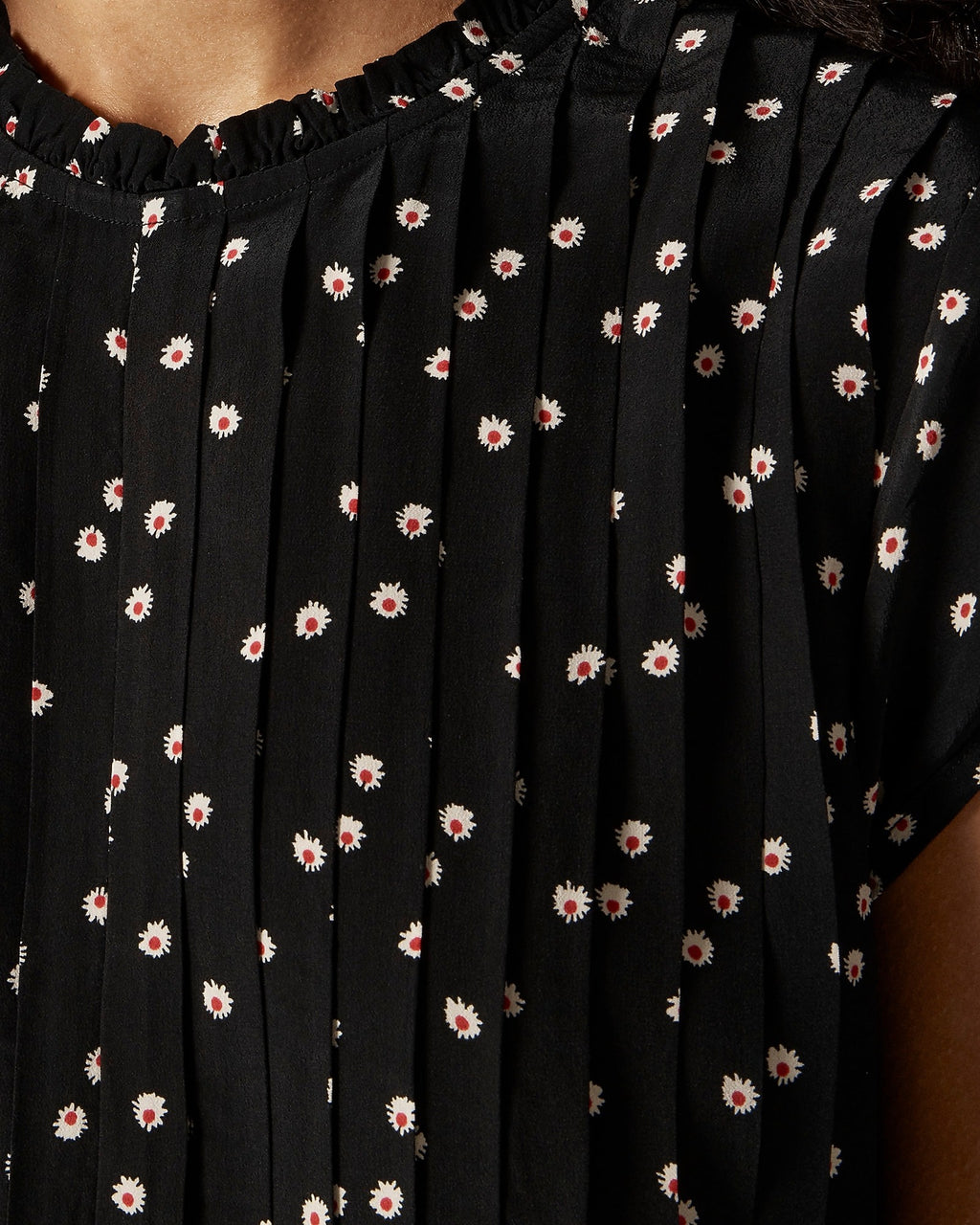 NWT J. CREW Pintuck Shift Dress Midnight Floral Print Pleated Crepe Small