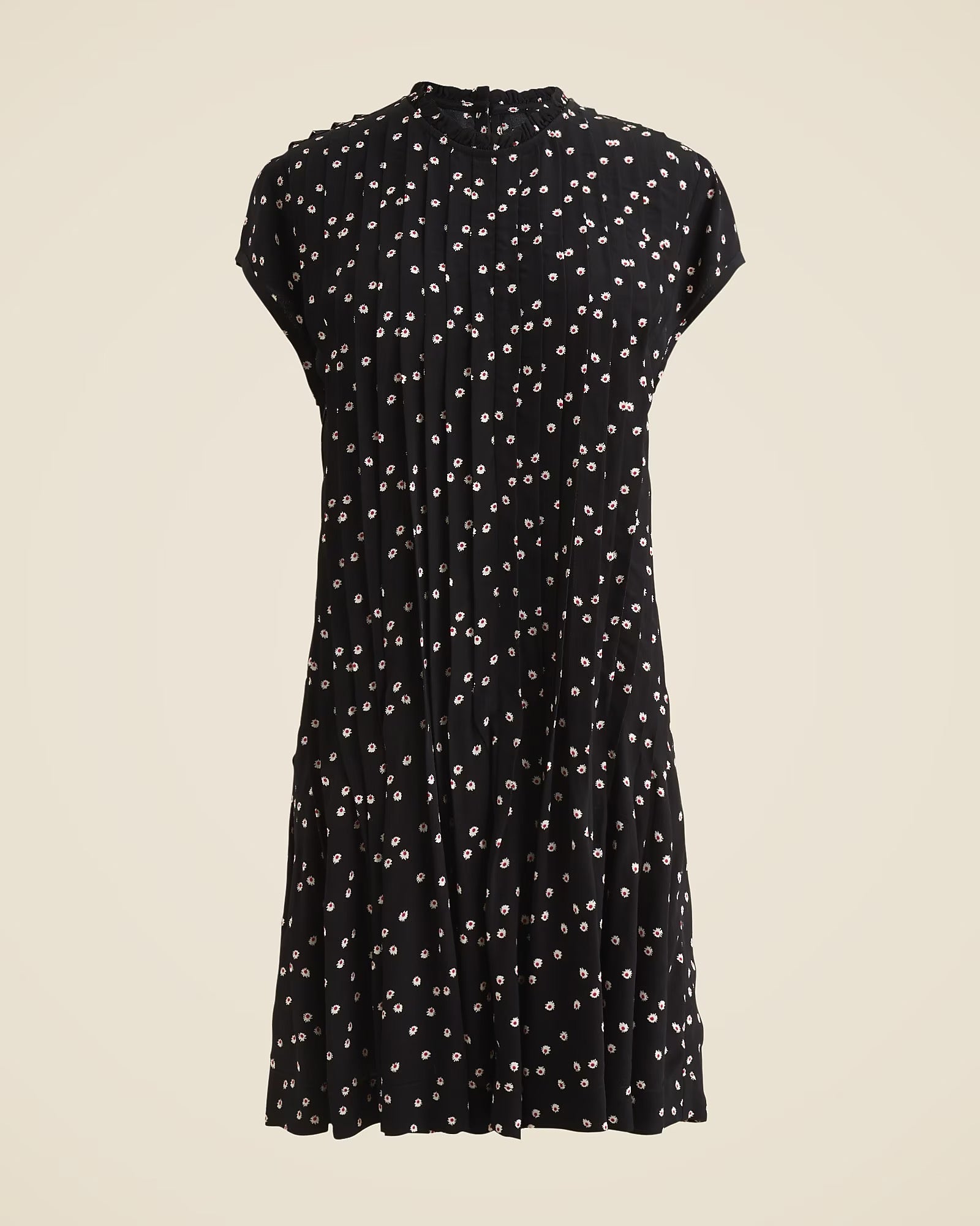 NWT J. CREW Pintuck Shift Dress Midnight Floral Print Pleated Crepe Small