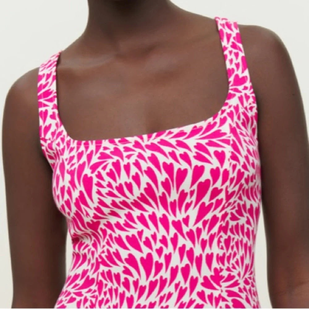 Reformation Noha Amore Heart Print Mini Dress Size 2