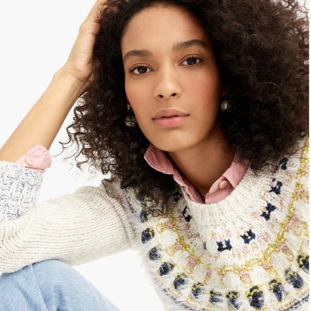 J.Crew x The Reeds Fair Isle Wool Blend Sweater Small