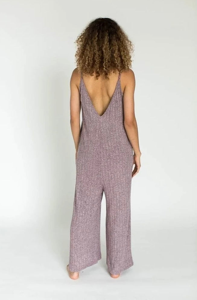 Mina Lisa Ribbed Knit Jumpsuit Medium NWT