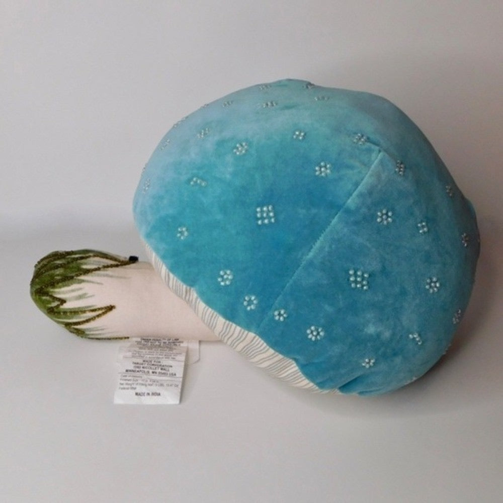 NWT!! JOHN DERIAN for Target Mushroom Shaped Pillow Beaded Accent Pillow Velvet