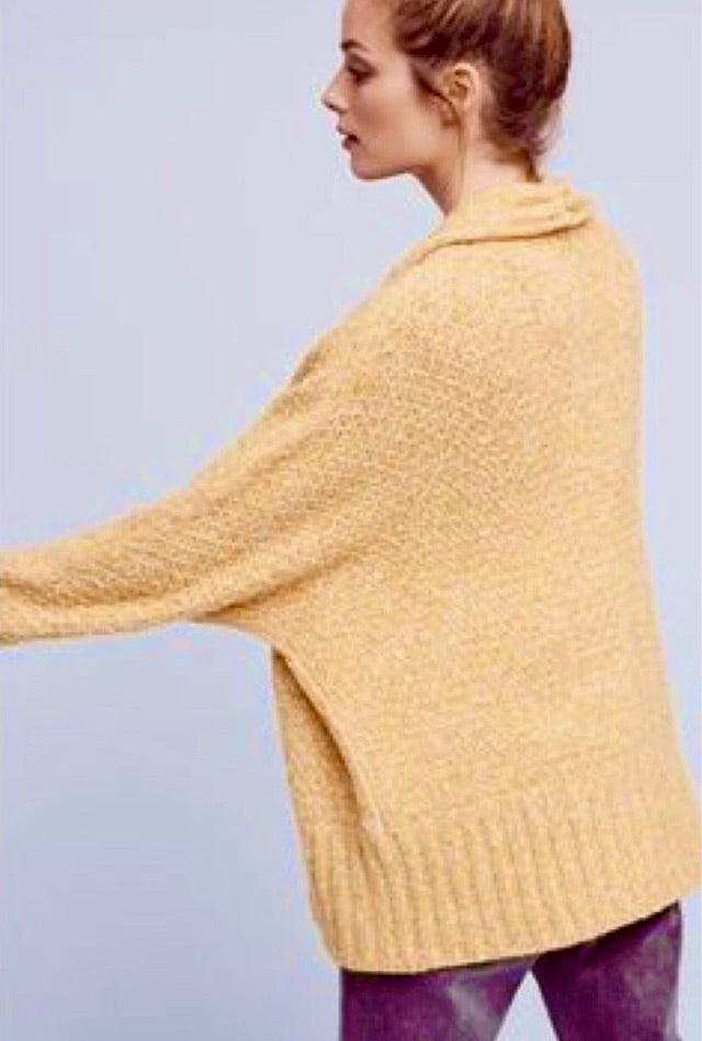 Anthropologie ANGEL OF THE NORTH Chauvet Alpaca Cardigan Yellow XX-Small Petite