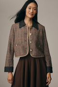 Anthropologie MAEVE Wool Blend Shrunken Heritage Lady Jacket Blazer Cropped XS