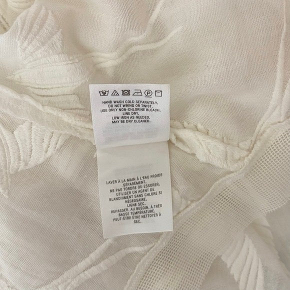 Anthropologie LILKA Shorebird Embroidered Bird Swim Cover-Up Jacket Medium Large