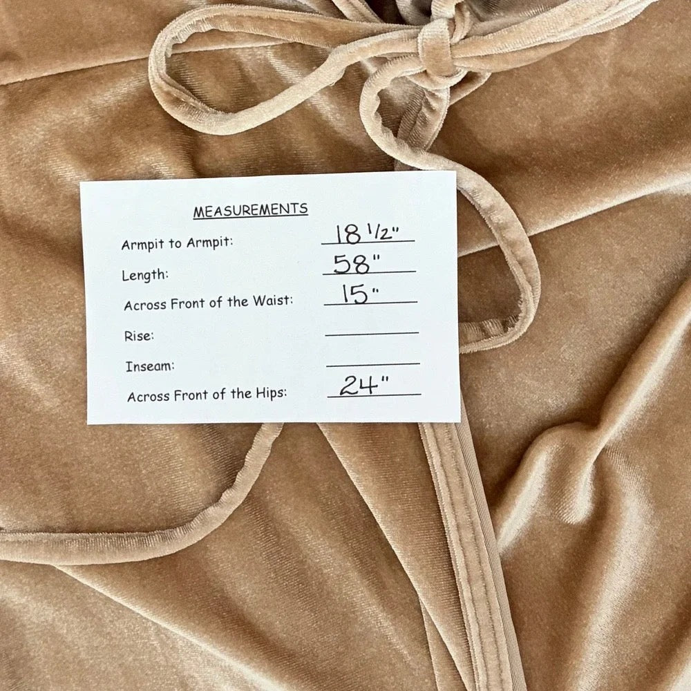 Baltic Born Meghan Velvet Wrap Maxi Dress Champagne Large