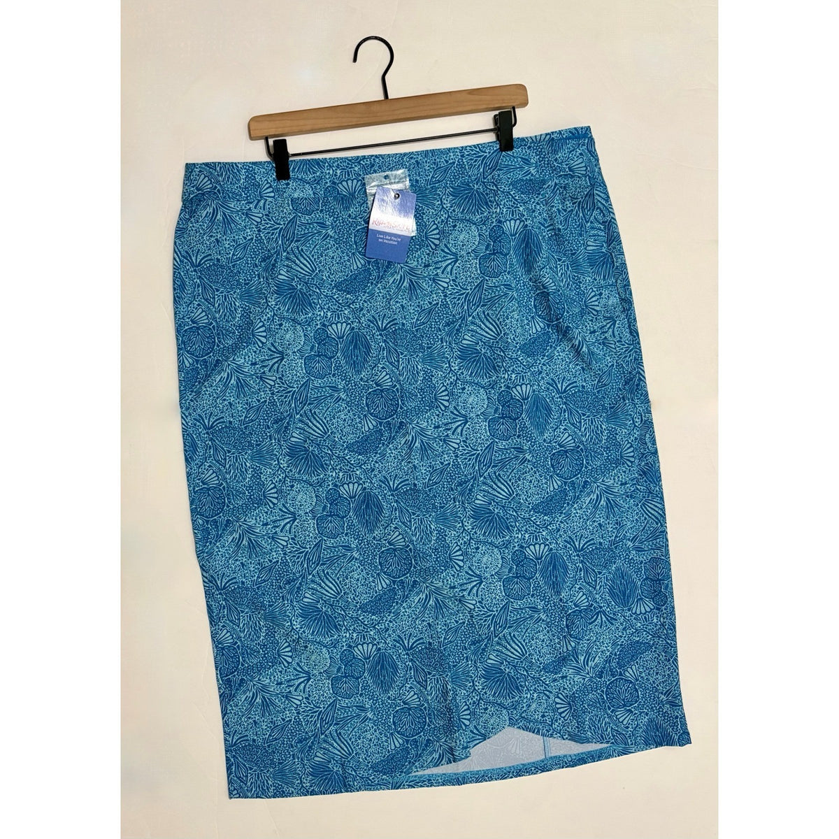 NWT RIP SKIRT Length 3 Wailea Blue Wrap Skirt Adjustable Beach XX-Large XXL