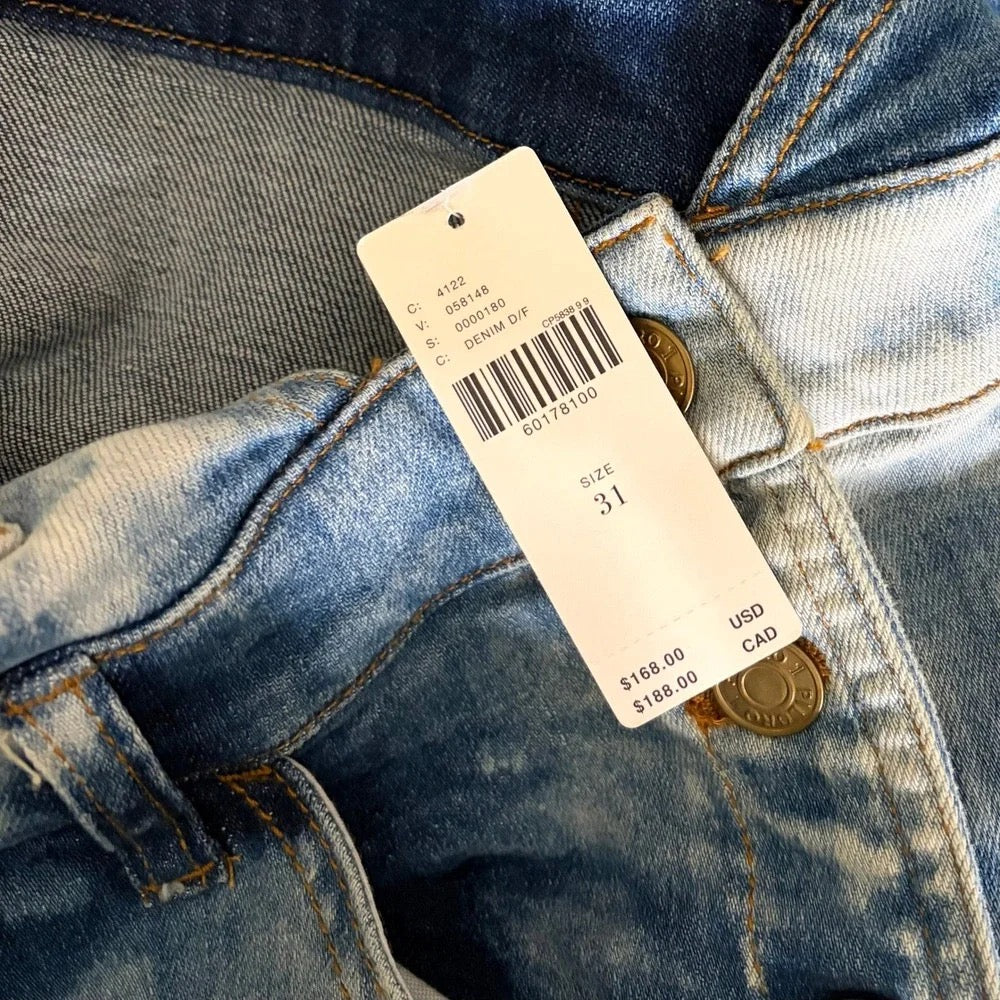 Anthropologie Pilcro Tie-Dye Denim Overalls Size 31 NWT