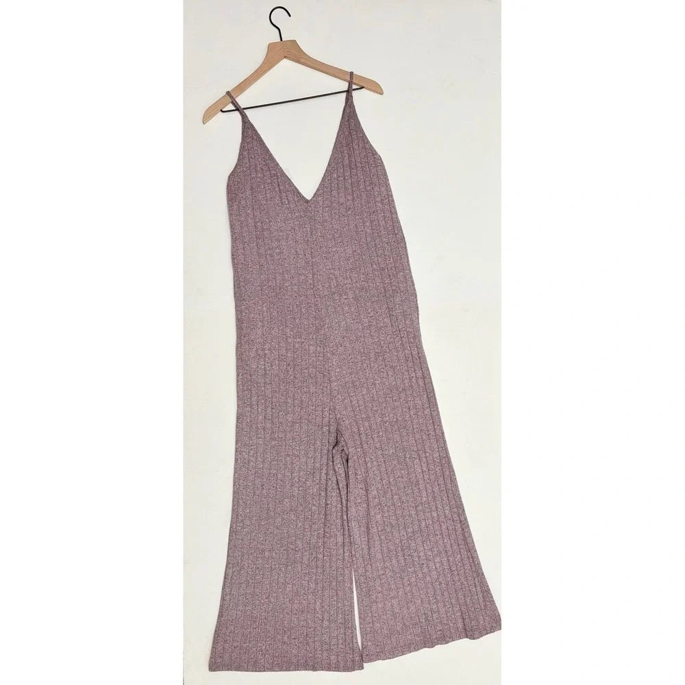 Mina Lisa Ribbed Knit Jumpsuit Medium NWT