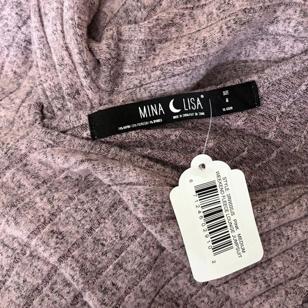Mina Lisa Ribbed Knit Jumpsuit Medium NWT