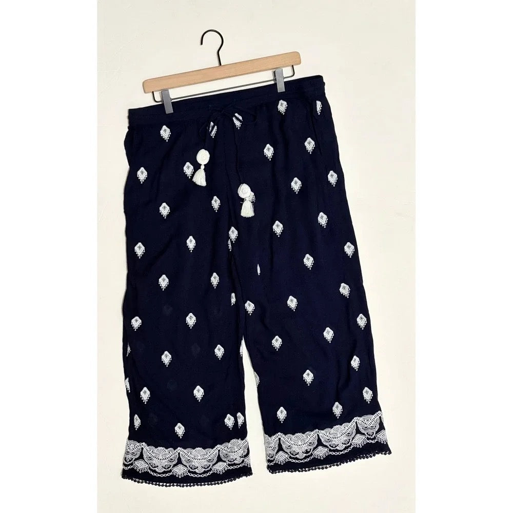 Sundance Le Meridien Embroidered Pants Large