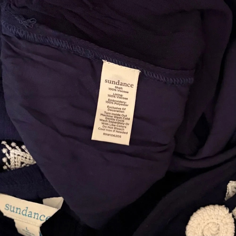 Sundance Le Meridien Embroidered Pants Large