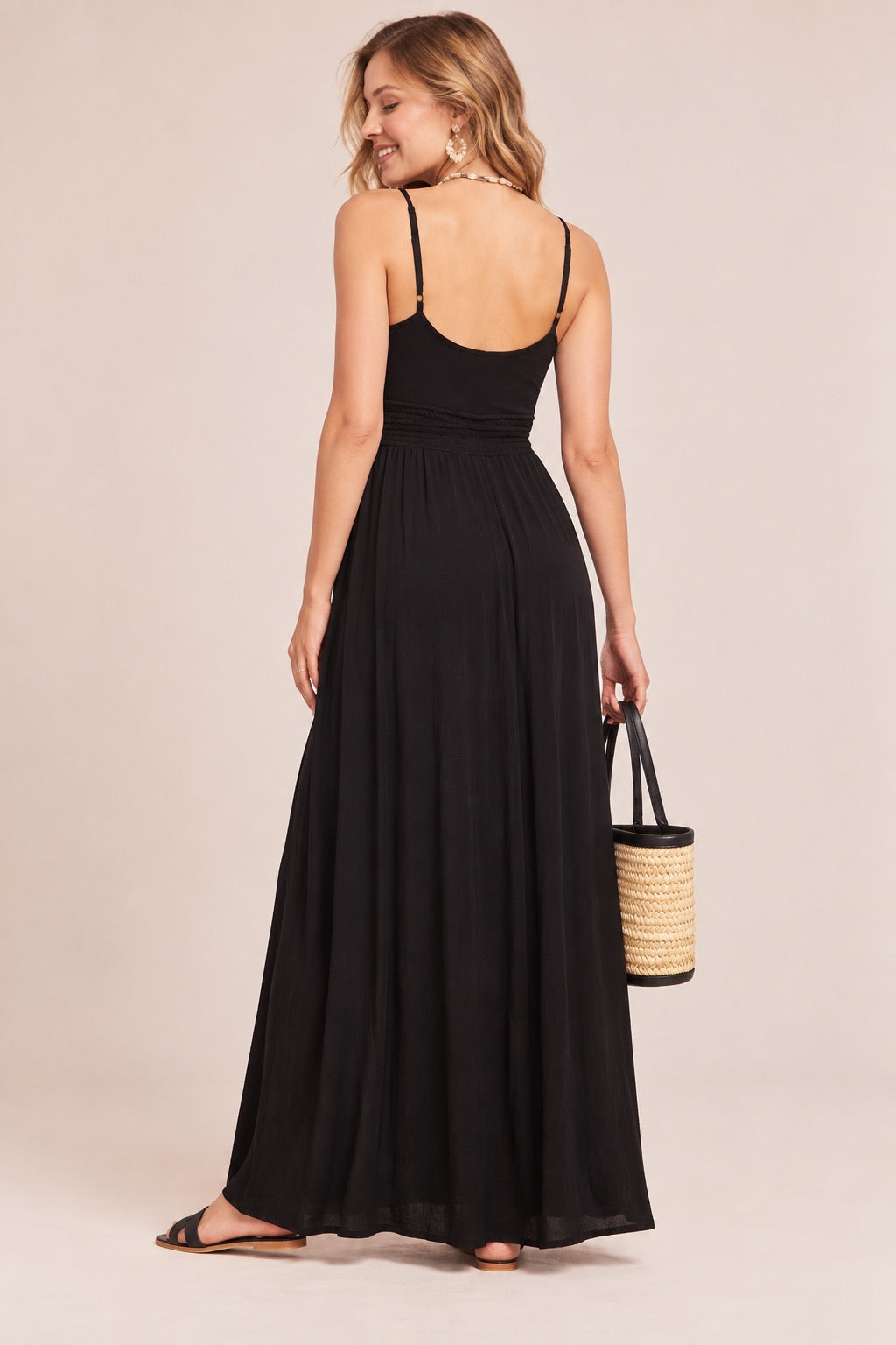 Anthropologie Moulinette Soeurs Brisbane Black Maxi Dress Large