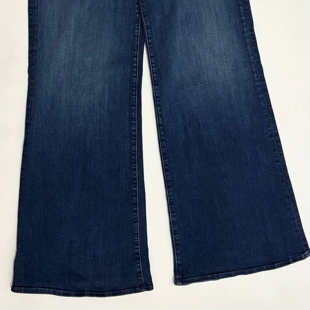 MOTHER Twister Sneak Jeans On Your Left Wash Wide Leg Stretch Denim Size 32