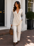 MICHAELA BUERGER Alpaca Knit Pullover Sweater Made in France V Neck Medium