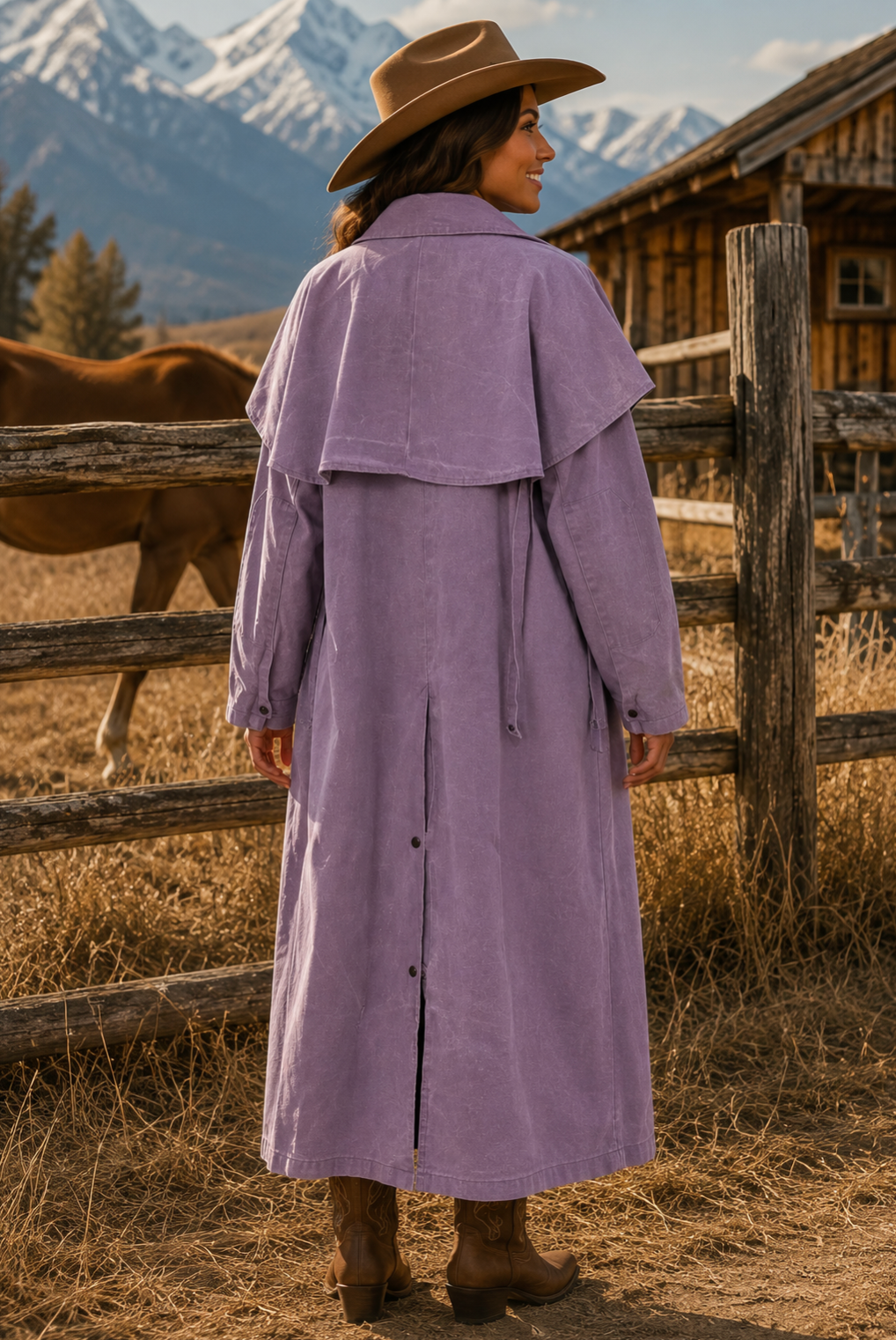Vintage AUSTRALIAN OUTBACK COLLECTION Canvas Coat Made in Canada Purple Medium
