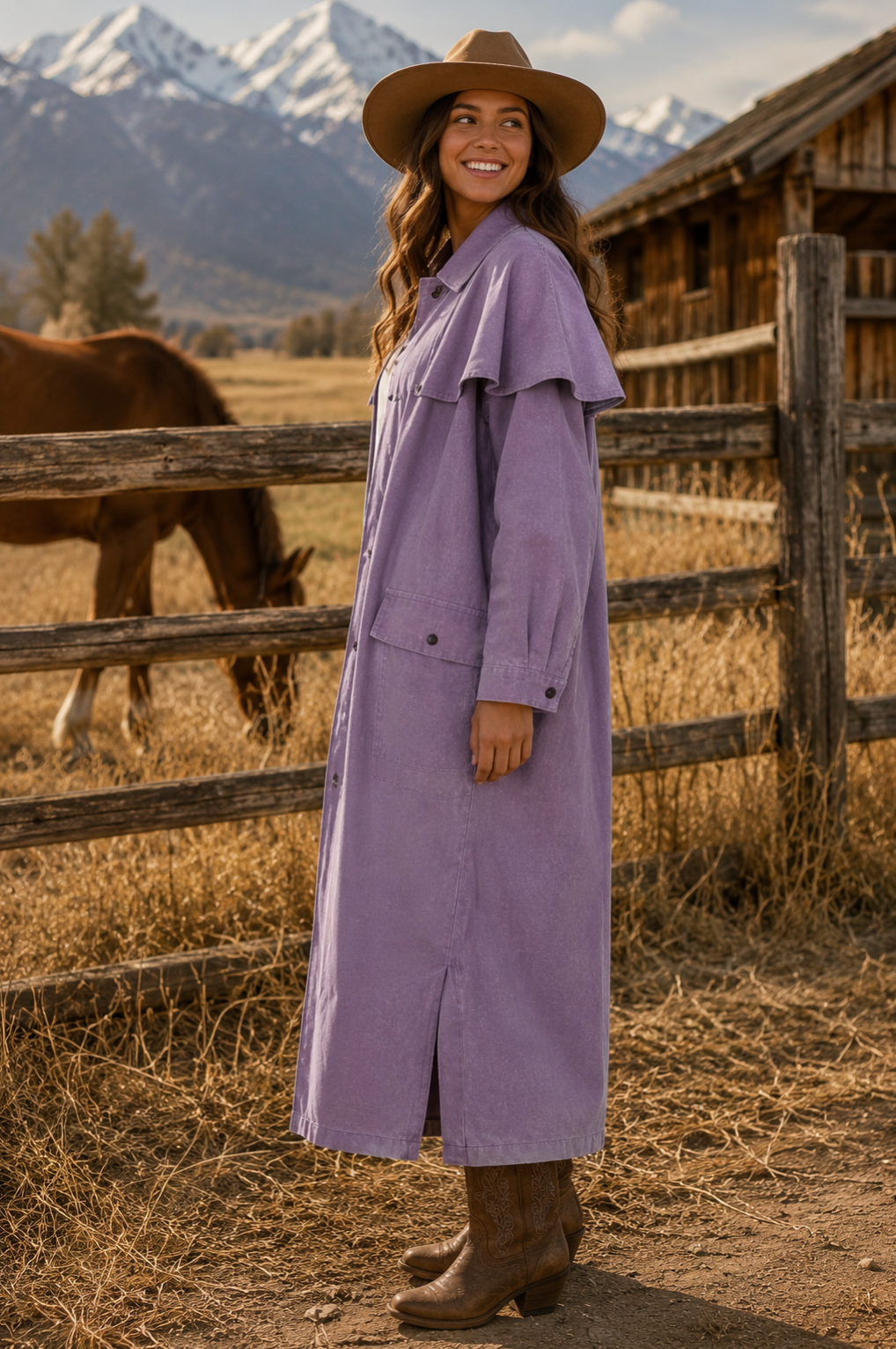 Vintage AUSTRALIAN OUTBACK COLLECTION Canvas Coat Made in Canada Purple Medium