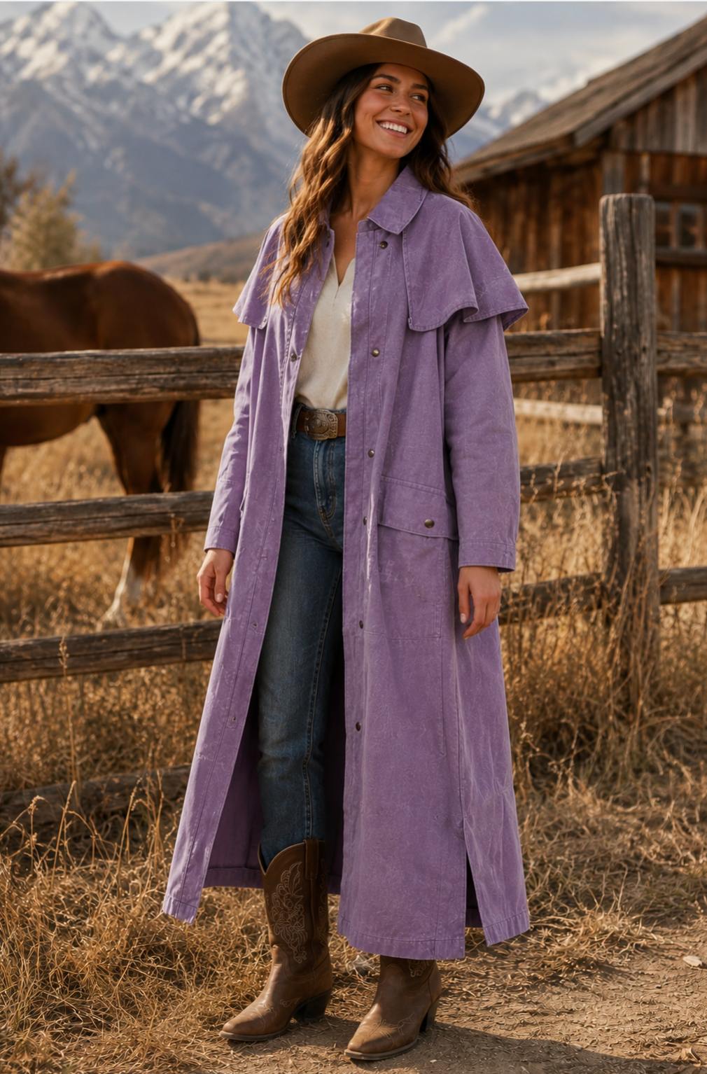 Vintage AUSTRALIAN OUTBACK COLLECTION Canvas Coat Made in Canada Purple Medium